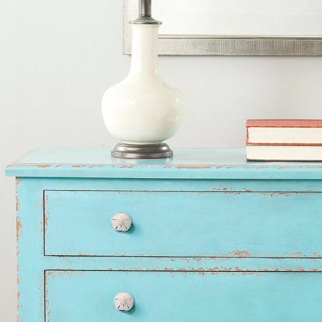 Bouton De Porte En Céramique Décor côtier élégant Dollar de sable  (Créateur téléchargé)