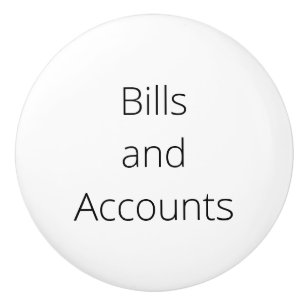 Bouton De Porte En Céramique Décor de l'organisation, factures, comptes