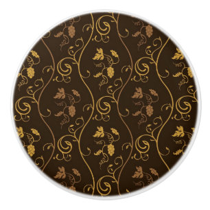 Bouton De Porte En Céramique Décor de raisins