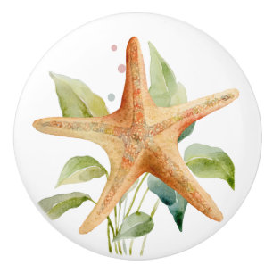 Bouton De Porte En Céramique Décoration de maison de plage étoile de mer aquare