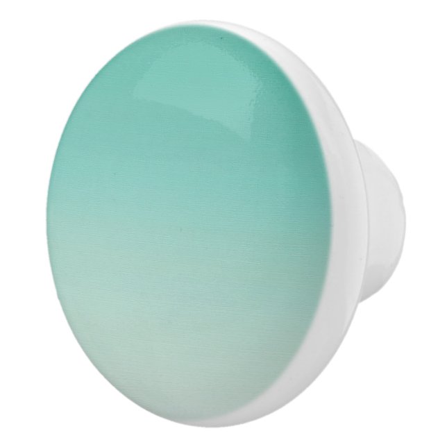 Bouton De Porte En Céramique dégradé vert menthe (Droite)