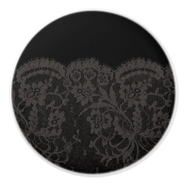 Bouton De Porte En Céramique Dentelle 2 (Devant)