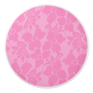 Bouton De Porte En Céramique Dentelle rose dentelle florale Lingerie Dresseuse