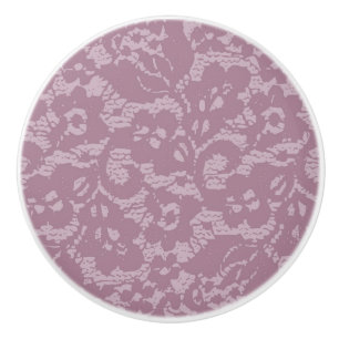 Bouton De Porte En Céramique Dentelle violette