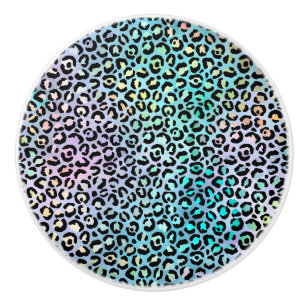 Bouton De Porte En Céramique Design de la série Leopard Iridescente 8