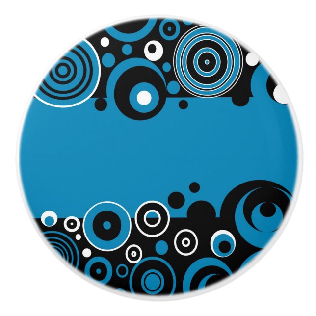 Bouton De Porte En Céramique Design rétro (Devant)