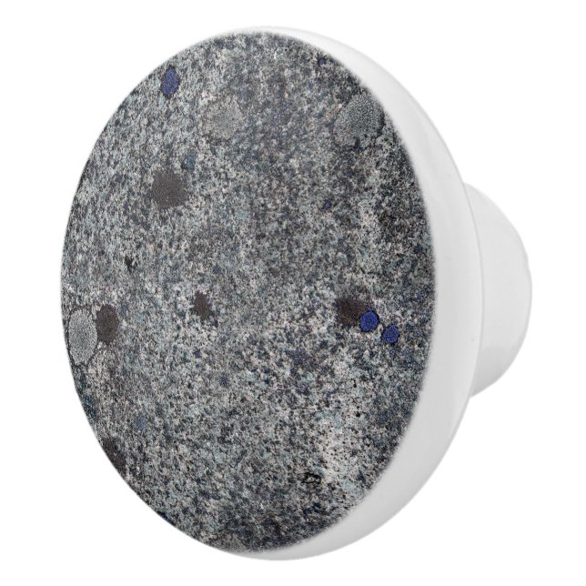 Bouton De Porte En Céramique Détails gris de bleu de granit de géologie (Droite)