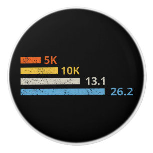 Bouton De Porte En Céramique Distances de course I - 5K 10K 13,1 26,2 Marathoni