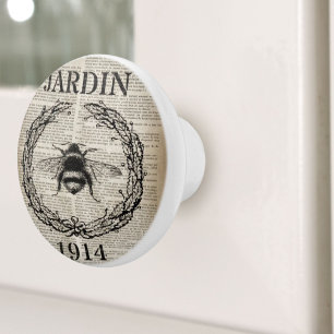 Bouton De Porte En Céramique ditionary print frentry vintage bee