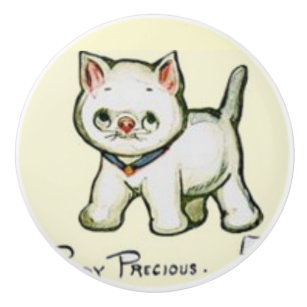 Boutons Et Poignees De Porte Chat Blanc Zazzle Fr