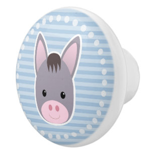 Bouton De Porte En Céramique Donkey