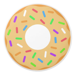 Bouton De Porte En Céramique Donut vanille