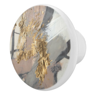 Bouton De Porte En Céramique D'or rougissez