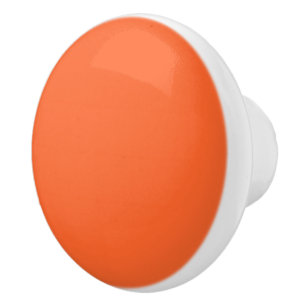 Bouton De Porte En Céramique Dragon Fire Bright Orange Solide Color Print