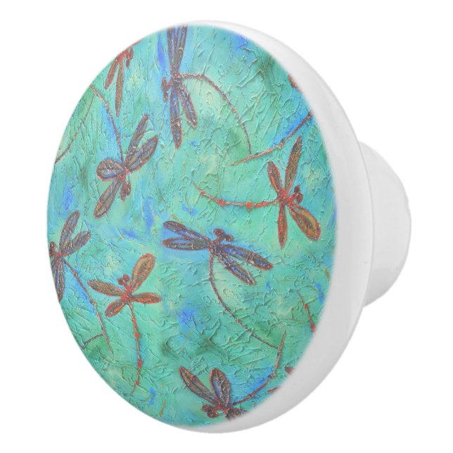 Bouton De Porte En Céramique Dragonfly Dance Ceramic Knob (Droite)