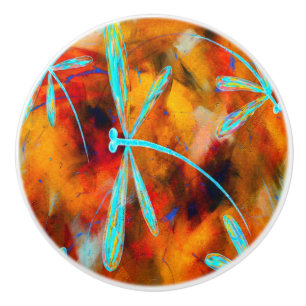 Bouton De Porte En Céramique Dragonfly Desert Flit