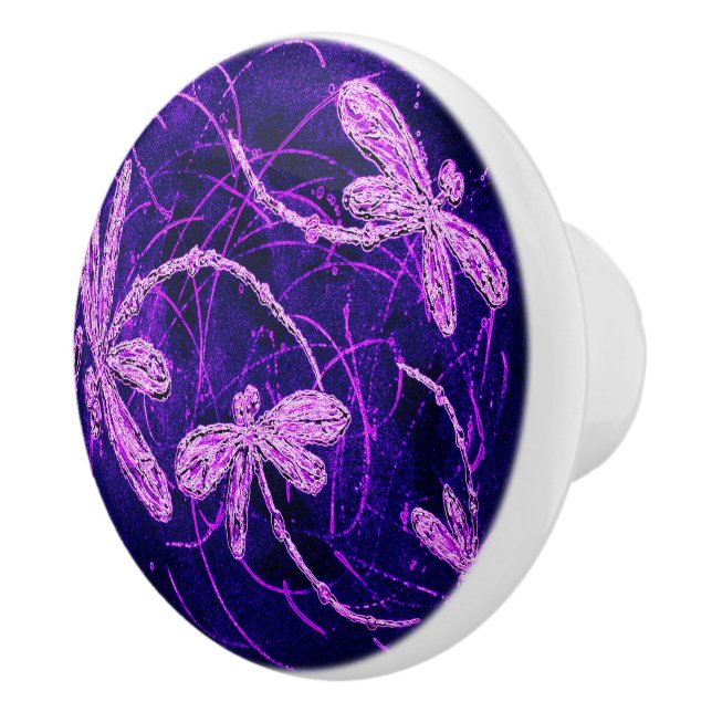 Bouton De Porte En Céramique Dragonfly Disco (Droite)