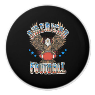 Bouton De Porte En Céramique Drapeau américain de football