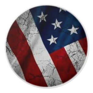 Bouton De Porte En Céramique Drapeau américain patriotique