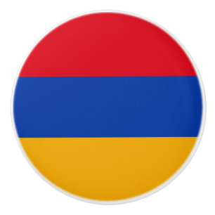 Bouton De Porte En Céramique Drapeau arménien patriotique