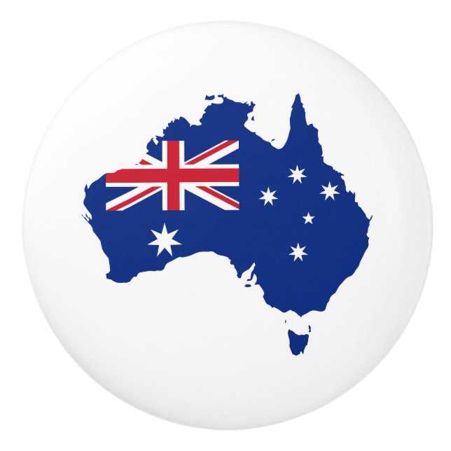 Bouton De Porte En Céramique Drapeau australien (Devant)