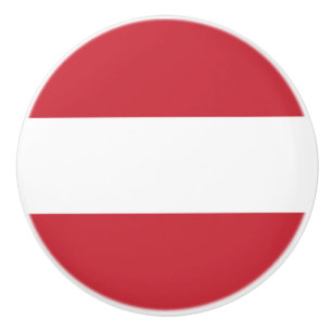 Bouton De Porte En Céramique Drapeau autrichien