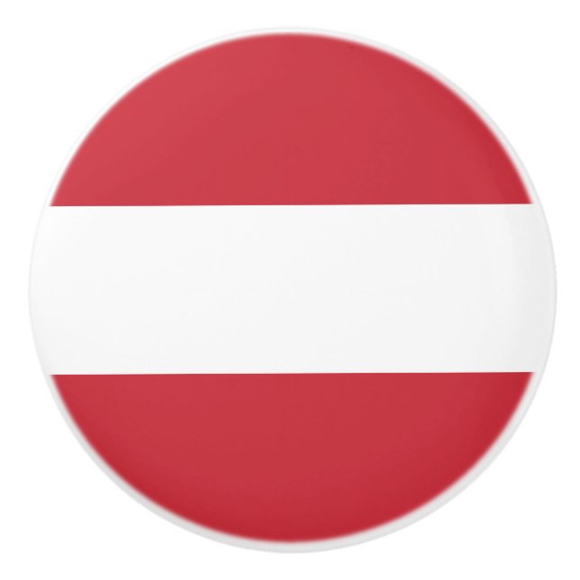 Bouton De Porte En Céramique Drapeau autrichien (Devant)