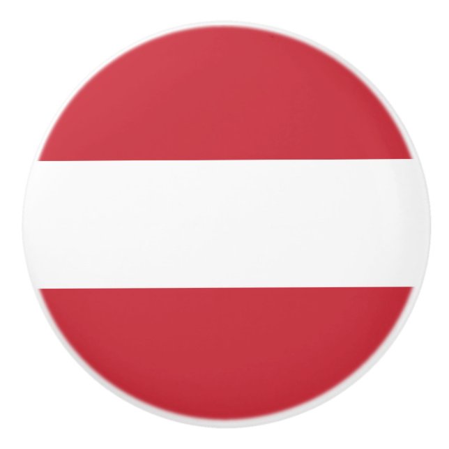 Bouton De Porte En Céramique Drapeau autrichien (Devant)