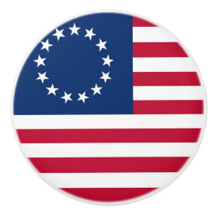 Bouton De Porte En Céramique Drapeau Betsy Ross des États-Unis