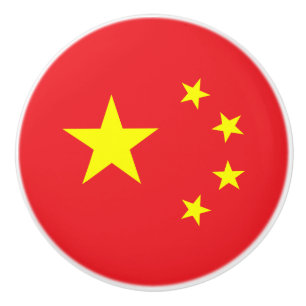 Bouton De Porte En Céramique Drapeau chinois