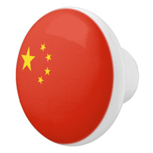 Bouton De Porte En Céramique Drapeau chinois (Chine)