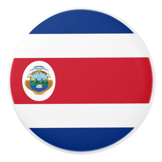 Bouton De Porte En Céramique Drapeau Costa Rica Céramique Pull (Devant)