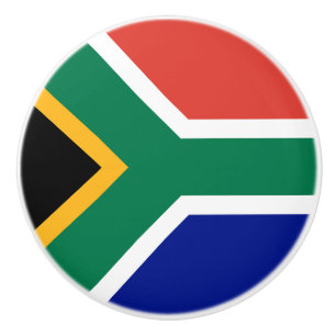 Bouton De Porte En Céramique Drapeau d'Afrique du Sud