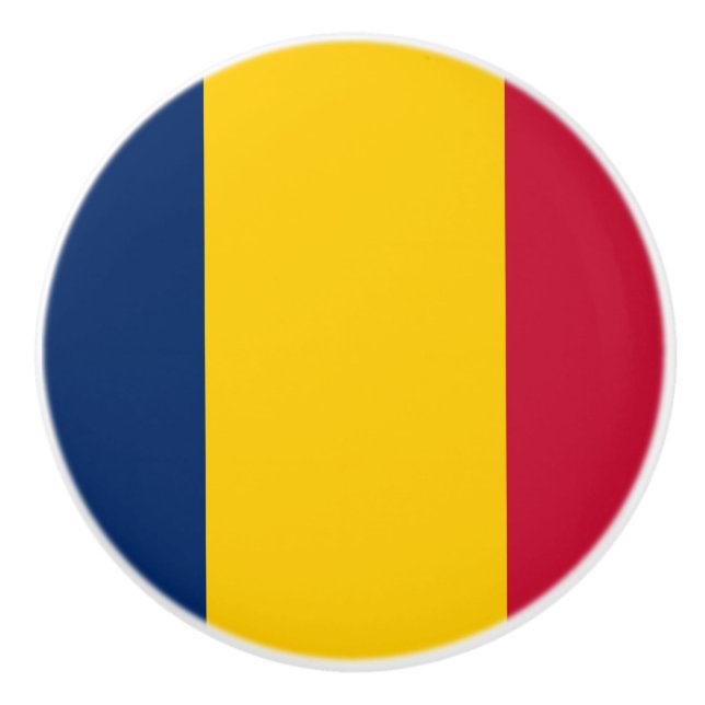 Bouton De Porte En Céramique Drapeau de Chad Ceramic Knob (Devant)