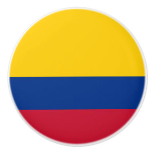 Bouton De Porte En Céramique Drapeau de Colombie