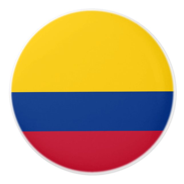 Bouton De Porte En Céramique Drapeau de Colombie (Devant)