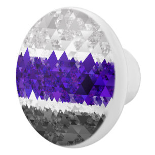 Bouton De Porte En Céramique Drapeau de fierté Greygender Boho Géométrique Mod 