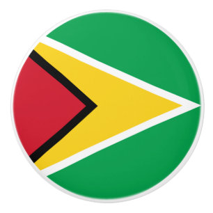 Bouton De Porte En Céramique Drapeau de Guyana