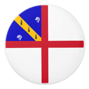 Bouton De Porte En Céramique Drapeau de Herm
