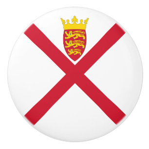 Bouton De Porte En Céramique Drapeau de Jersey