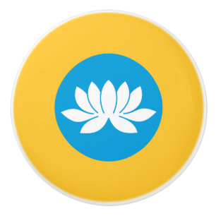 Bouton De Porte En Céramique Drapeau de Kalmoukie