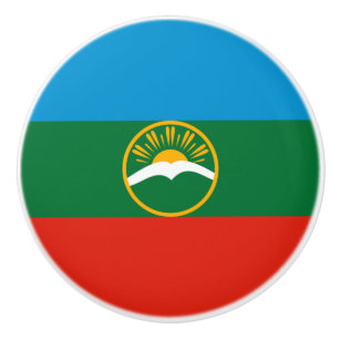 Bouton De Porte En Céramique Drapeau de Karatchaïé-Tcherkessie