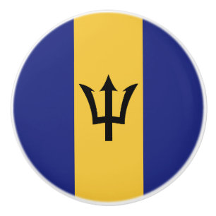 Bouton De Porte En Céramique Drapeau de la Barbade