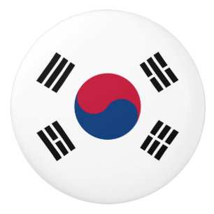 Bouton De Porte En Céramique Drapeau de la Corée du Sud Ceramic Knob