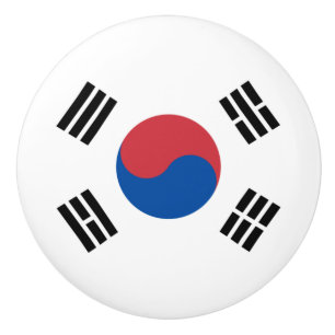 Bouton De Porte En Céramique Drapeau de la Corée du Sud (ROK)
