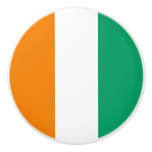 Bouton De Porte En Céramique Drapeau de la Côte d'Ivoire