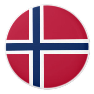 Bouton De Porte En Céramique Drapeau de la Norvège