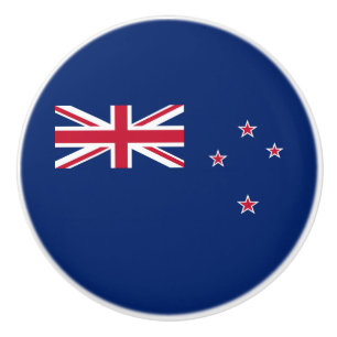 Bouton De Porte En Céramique Drapeau de la Nouvelle-Zélande