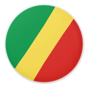 Bouton De Porte En Céramique Drapeau de la République du Congo