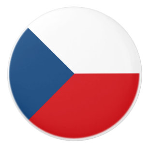 Bouton De Porte En Céramique Drapeau de la République tchèque